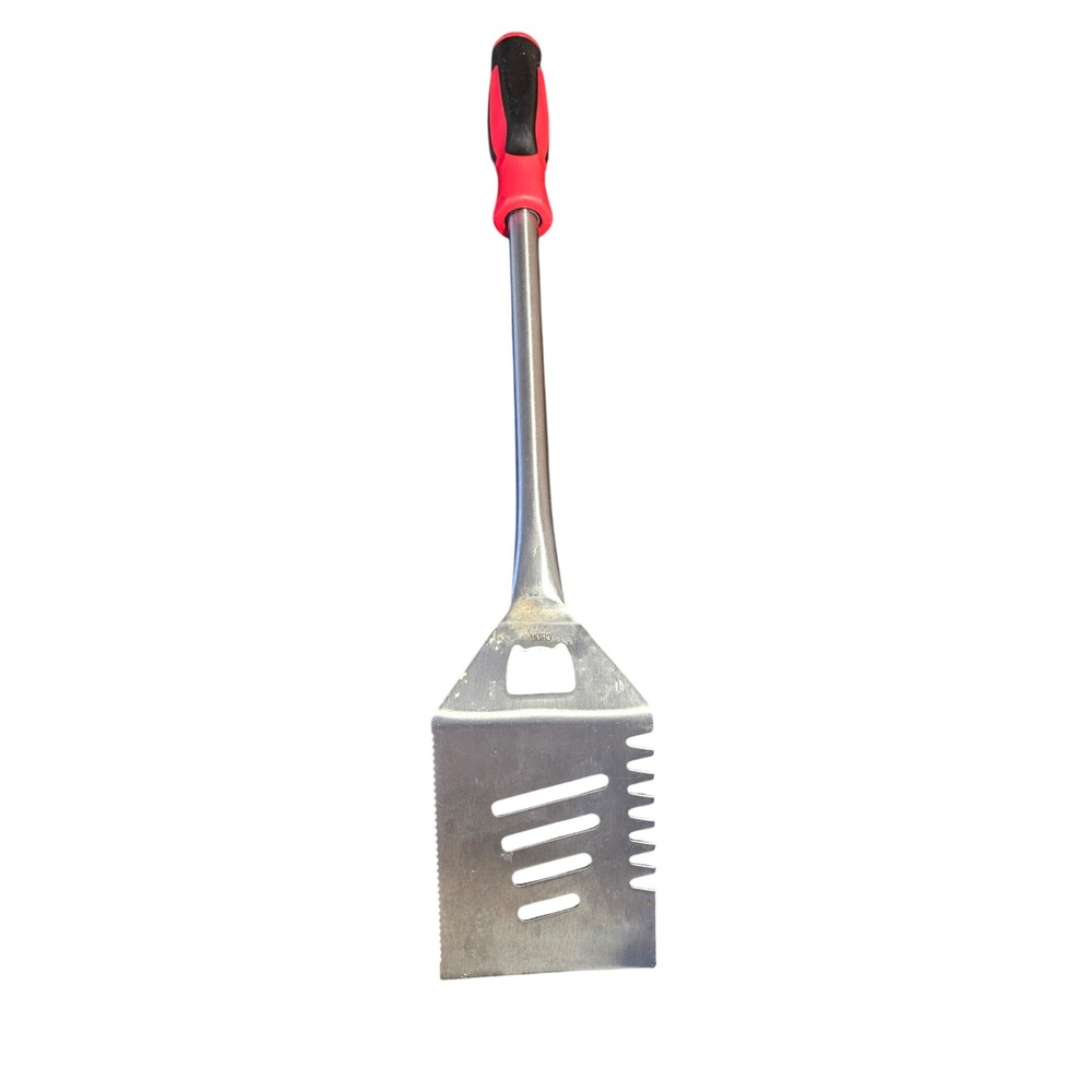 Snap-on BBQ Spatula Red Screwdriver Handle Serrated Edge Stainless